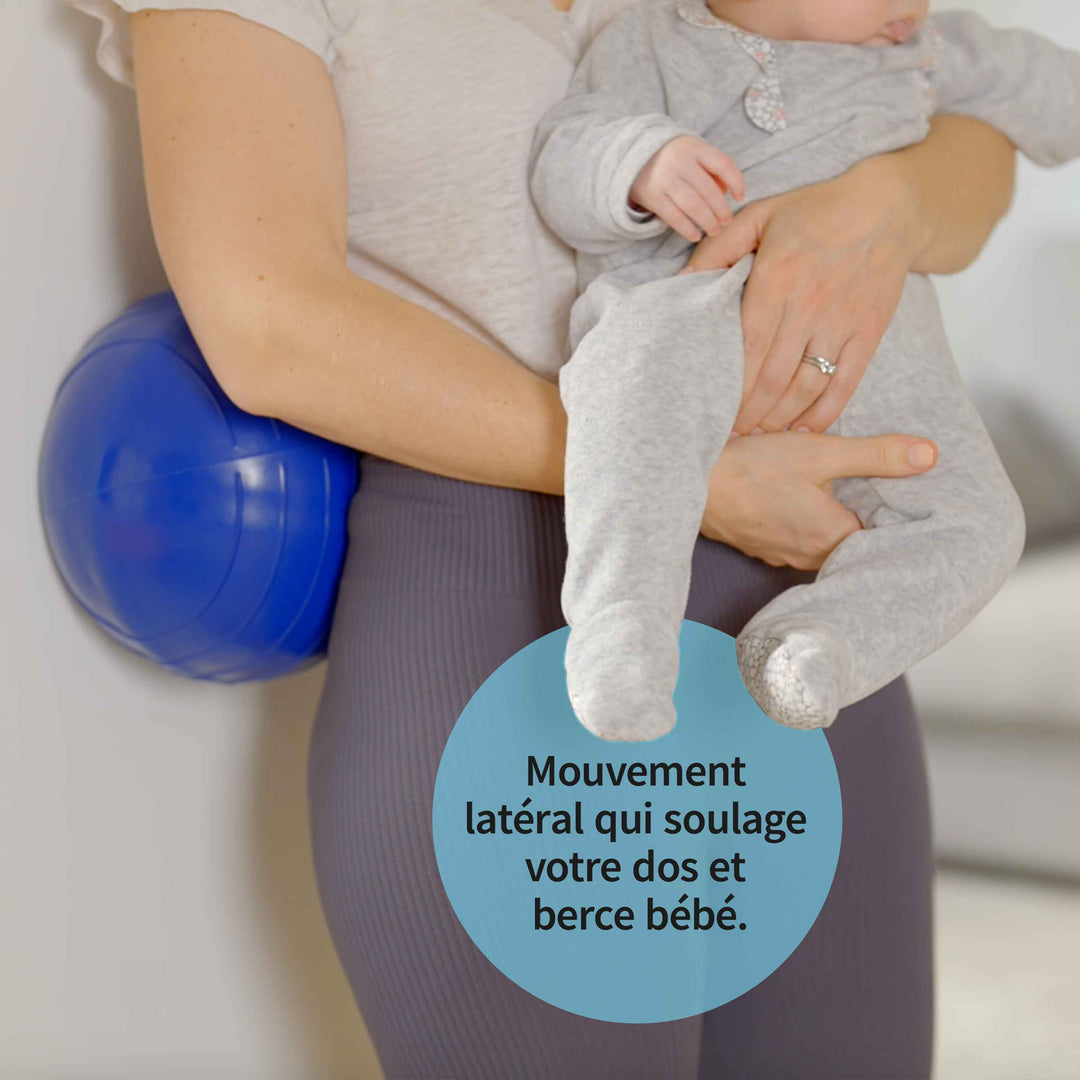 Mineup Ballon Gym Cacahuète 90x45 Cm – Peanut Ball Pour Yoga, Pilates, Grossesse, Antidéflagrant, Pompe Incluse, Bleu